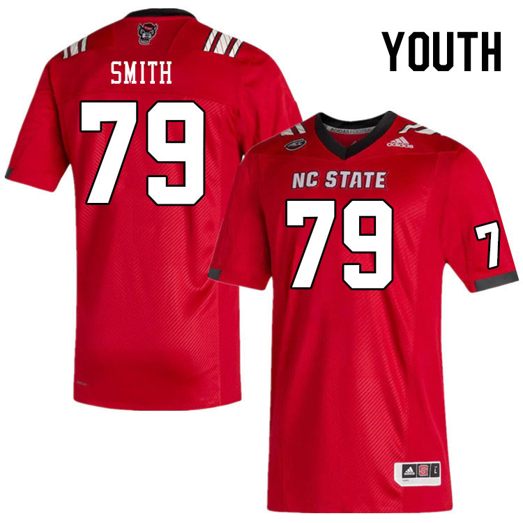 Youth #79 Kamen Smith NC State Wolfpack College Football Jerseys Stitched Sale-Red